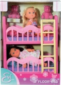 Куклы классические Набор кукол Эви 2 штуки с двухъярусной кроваткой -  SIMBA - 12 см - Возраст: от 3 лет