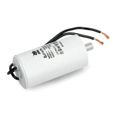 Motor capacitor 8uF / 450V 35x68mm with wires