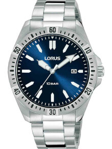 Мужские наручные часы с серебряным браслетом Lorus RH939MX9 mens 40mm 10ATM