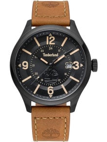 Мужские наручные часы с коричневым кожаным ремешком Timberland TBL14645JYB.02 Blake men&39;s 46mm 5ATM