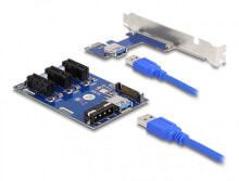 41442 - PCIe - PCIe - SATA - USB 3.2 Gen 1 (3.1 Gen 1) - Male - SATA 15-pin - Blue - PC