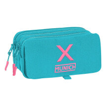 Triple Carry-all Munich Turquesa Turquoise (21,5 x 10 x 8 cm)