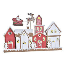 Christmas bauble DKD Home Decor House White Red Resin 41 x 7,5 x 27 cm