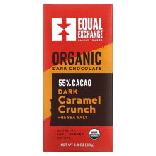 Шоколадные плитки equal Exchange, Organic, темный шоколад, карамель и морская соль, 55% какао, 80 г (2,8 унций)