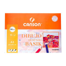 CANSON Pack Of 10 Sheets Drawing A3 Basik 130 Gr