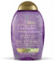 Шампуни для волос oGX Lavender Platinum Shampoo Увлажняющий и осветляющий шампунь с лавандой, ромашкой и УФ фильтром 385 мл