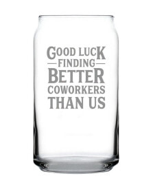 Bevvee good Luck Finding Better Coworkers than us Coworkers Leaving Gifts Beer Can Pint Glass, 16 oz