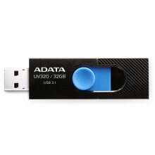 ADATA UV320 USB флеш накопитель 32 GB USB тип-A 3.2 Gen 1 (3.1 Gen 1) Черный, Синий AUV320-32G-RBKBL
