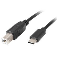 LANBERG USB C To USB B 2.0 Ferrite Cable 1.8 m