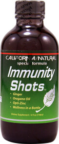 Витамины и БАДы для укрепления иммунитета california Natural Immunity Shots Растительный комплекс с имбирем, маслом орегано и экстрактом семян грейпфрута для назального и иммунного здоровья 118 мл