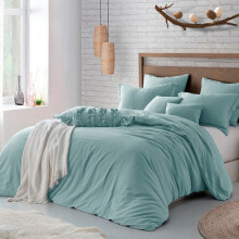Cathay Home Inc. microfiber Washed Crinkle Duvet Cover & Shams, Full/Queen