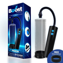 Вакуумная или гидропомпа BOOST PUMPS Penis Pump with Remote ontrol PSX05 USB Rechargeable Clear