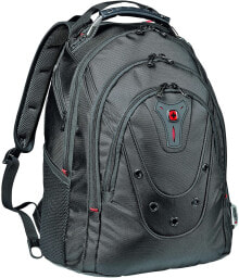 Мужские рюкзаки для ноутбуков Мужской рюкзак для ноутбука черный WENGER Ibex 605081 16-Inch Laptop Backpack with Tablet Compartment 24 x 37 x 47 cm 19 L Black