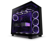 Купить компьютерные корпуса для игровых ПК NZXT: NZXT H9 Flow - All Black - CM-H91FB-01 - Dual-Chamber Mid-Tower Airflow Case