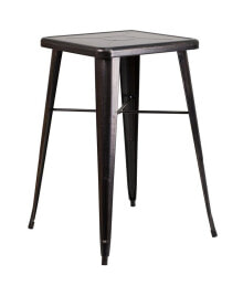 MERRICK LANE retta Patio Dining Table With Metal Frame And Square Top