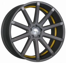 Колесный диск литой Corspeed Deville gunmetal / Undercut Color Trim gelb - DS15 10.5x22 ET25 - LK5/112 ML73.1