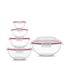 JoyJolt glass Mixing Bowls with Lids, Set of 5