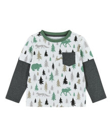 Andy & Evan toddler/Child Boys Long Sleeve Forest Tee