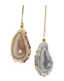 Cody Foster Oyster W/Pearl 2 Assorted Ornament Set Gold