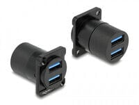 87813 - Black - 2x USB A - 2x USB A - Female - Female - Zinc