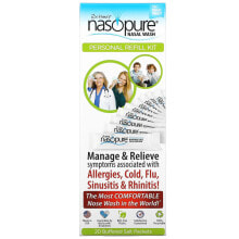 Nasopure, средство для промывания носа, набор для многоразовой перезаправки, 80 штук