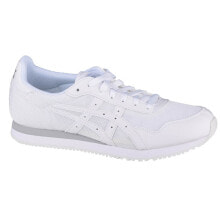 Мужская спортивная обувь для бега Мужские кроссовки спортивные для бега белые текстильные низкие Asics Tiger Runner