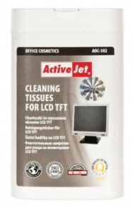 Activejet AOC-302 набор для чистки оборудования Салфетки для чистки оборудования LCD/LED/Plasma, ЖК/TFT/Плазма