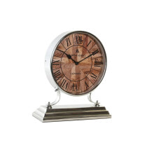 Настенные часы настольные часы DKD Home Decor 30 x 9,5 x 33 cm Натуральный Серебристый Алюминий Древесина манго традиционный