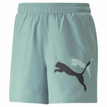 Men's Sports Shorts Puma Ess+ Logo Power Cat Adriatic Blue