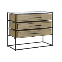 Chest of drawers DKD Home Decor Black Natural Metal MDF Wood Modern 100 x 45 x 82 cm