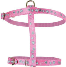 Шлейки для собак Zolux Reflective harness &quot;Heart&quot; - pink