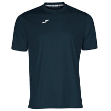 Мужские футболки Мужская спортивная футболка синяя однотонная Joma Combi