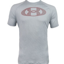 Мужские спортивные футболки мужская спортивная футболка серая с логотипом Under Armor Tech 2.0 Lockertag Short Sleeve M 1366476-014