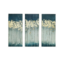 Midnight Forest 3-Pc. Gel/Foil-Embellished Canvas Print Set