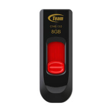 USB  флеш-накопители team Group C145 USB флеш накопитель 8 GB USB тип-A 3.2 Gen 1 (3.1 Gen 1) Черный, Красный TC14538GR01