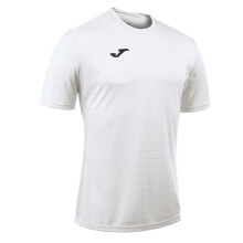 Мужские спортивные футболки Мужская футболка спортивная белая с логотипом футбольная Joma Campus II 100417.200