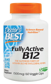 Витамины группы B Doctor's Best Fully Active B12 Витамин В12 1500 мкг 60 капсул