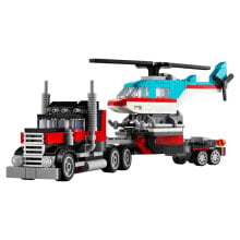 LEGO Platform Truck With Helicopter Construction Game