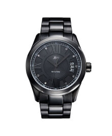 Купить наручные часы JBW: Men's Bond Diamond (1/10 ct.t.w.) Black Ion-Plated Stainless Steel Watch