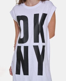 DKNY high-Low Logo Tunic