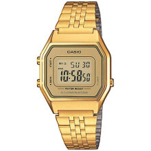 Мужские электронные наручные часы Мужские наручные электронные часы с золотым браслетом CASIO LA680-WEGA Watch