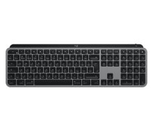 Клавиатуры клавиатура беспроводная  Logitech MX Keys  Bluetooth QWERTZ Немецкий Алюминий, Черный 920-009553