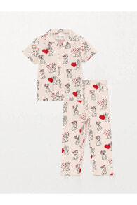 Lcw Baby Polo Yaka Kısa Kollu 101 Dalmaçyalı Baskılı Kız Bebek Pijama Takım