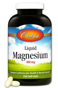 Магний Carlson Liquid Magnesium  Жидкий магний 400 мг 250 гелевых капсул