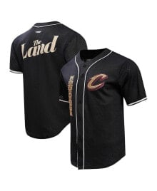 Купить мужские футболки и майки Pro Standard: Men's Black Cleveland Cavaliers 2023/24 City Edition Mesh Baseball Jersey