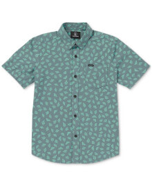 Купить школьные рубашки для мальчиков Volcom: Big Boys Interstone Short-Sleeve Woven Shirt