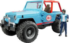 Toy cars and equipment for boys jeep Cross Country racer blau mit Rennf.