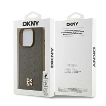 DKNY Dkhmp15Lpshrpsw iPhone 15 Pro 6.1 Leather Monogram Pattern phone case