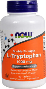 Аминокислоты NOW L-Tryptophan L-триптофан 1000 мг  60 таблеток