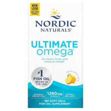 Fish oil and Omega 3, 6, 9 nordic Naturals, Ultimate Omega, Lemon, 640 mg, 180 Soft Gels